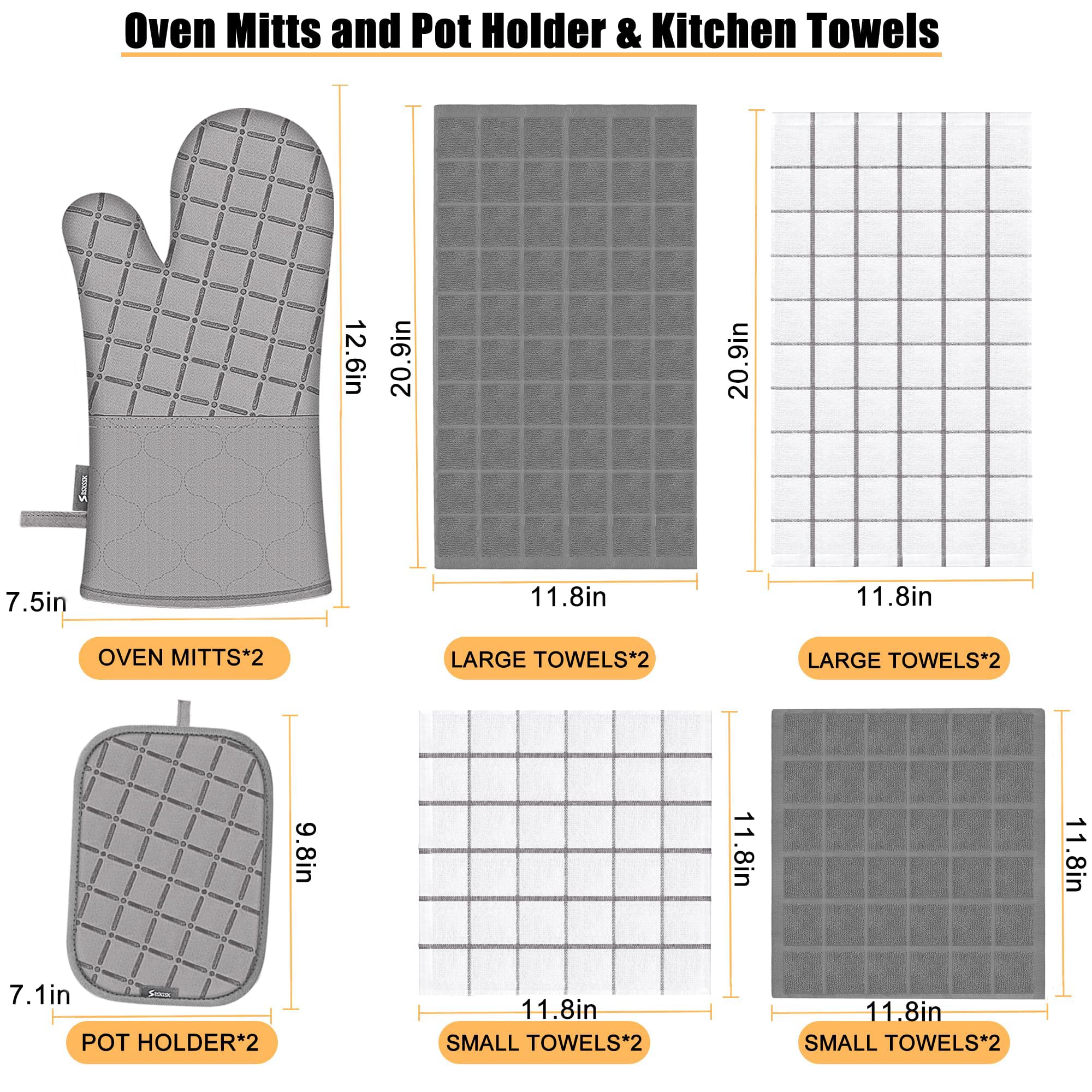 BSKSSK pot holders with non-slip silicone provide secure grip