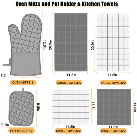BSKSSK pot holders with non-slip silicone provide secure grip