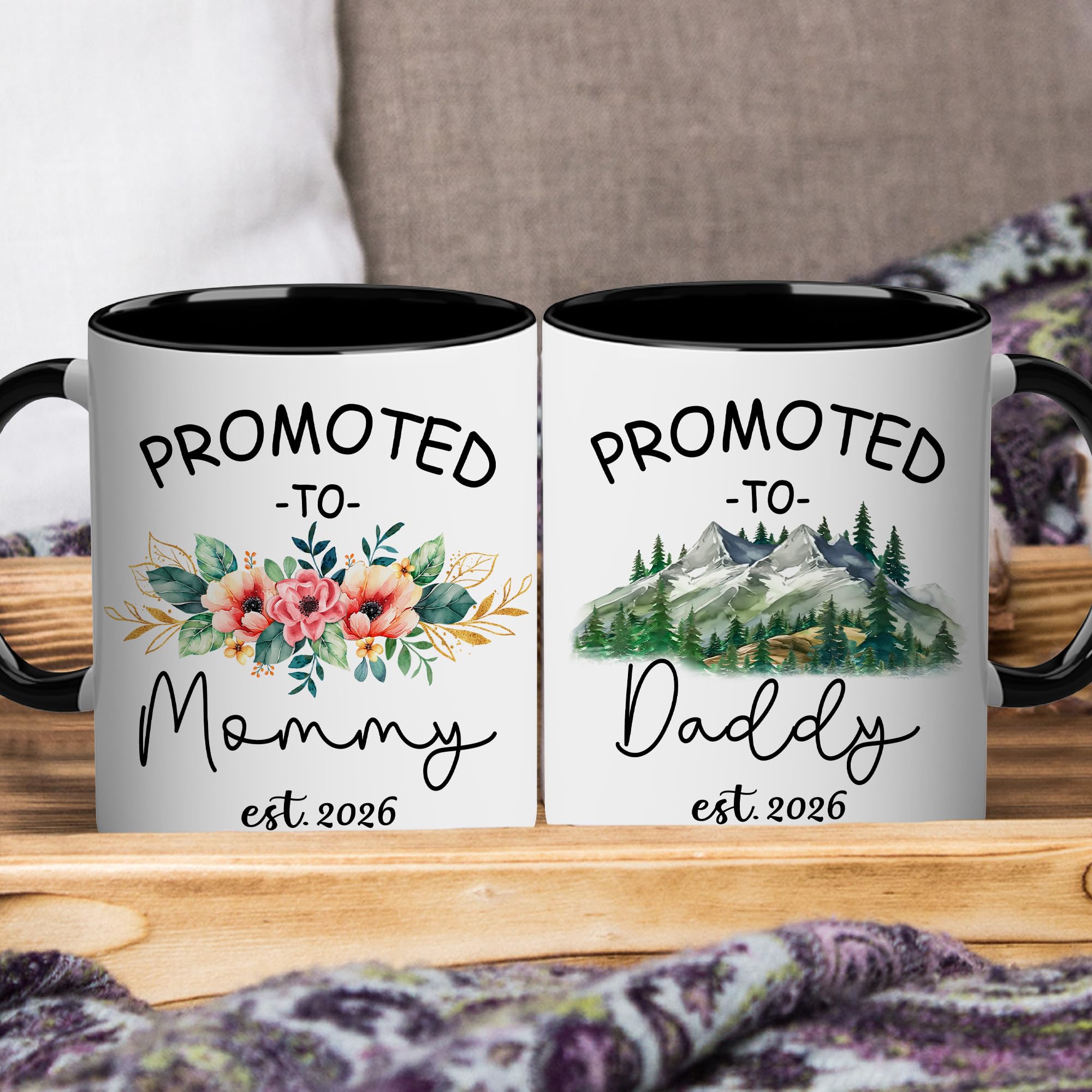 BSQUIELE Christmas gift for new parents mugs, a thoughtful keepsake for baby showers.
