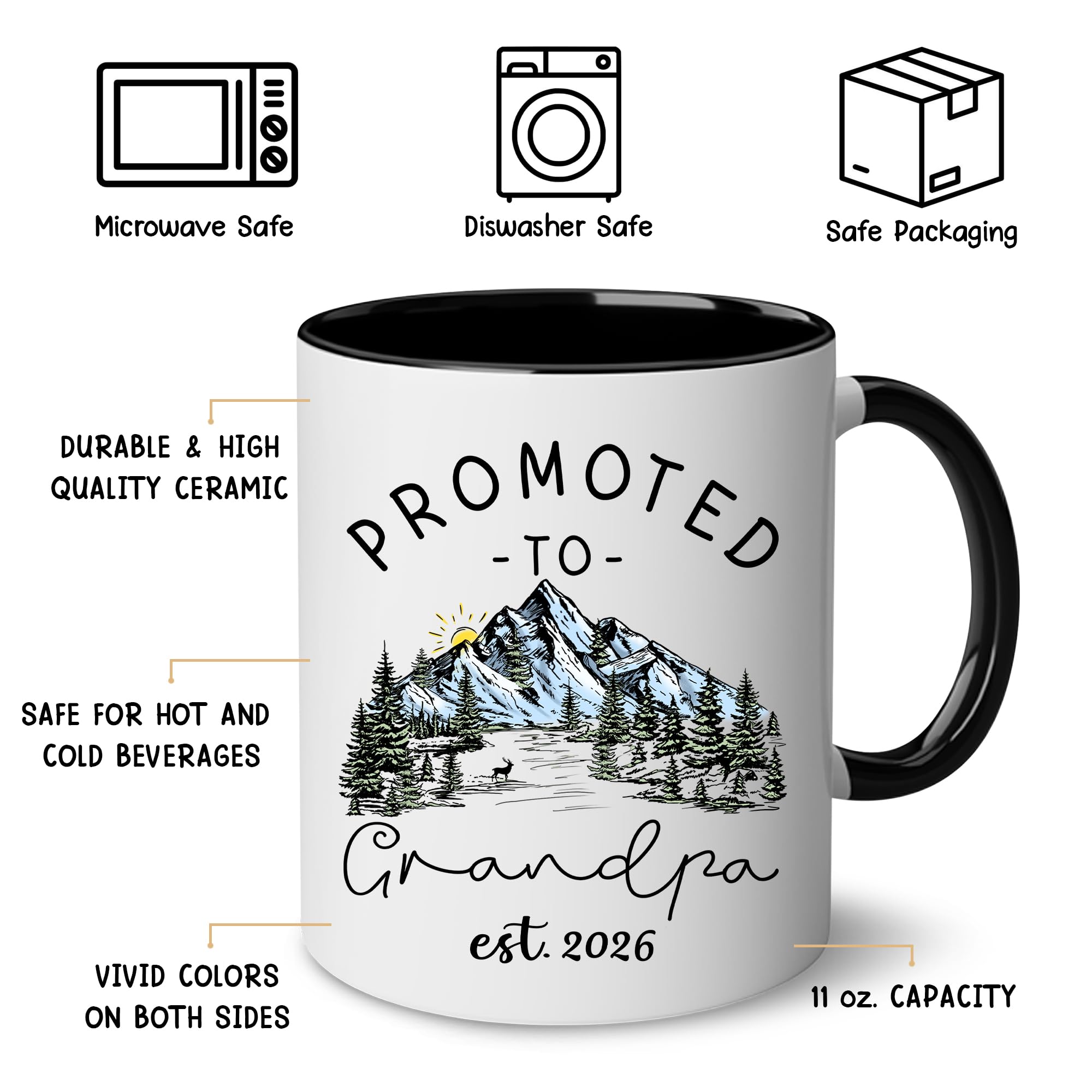 BSQUIELE grandparents-to-be design closeup, showcases the celebratory message for family moments