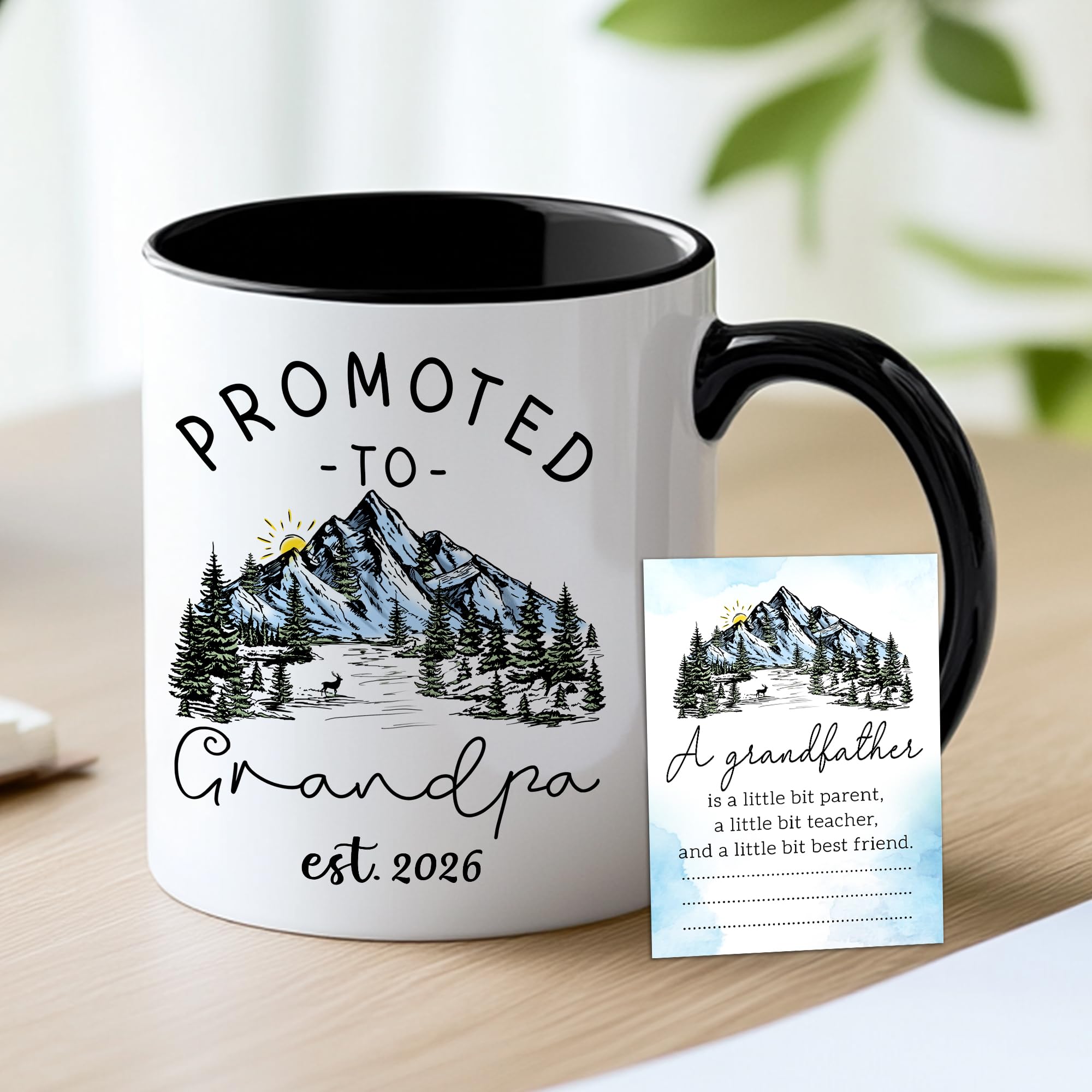 BSQUIELE promoted to grandparents mugs side-by-side, great for gift-giving and keepsakes