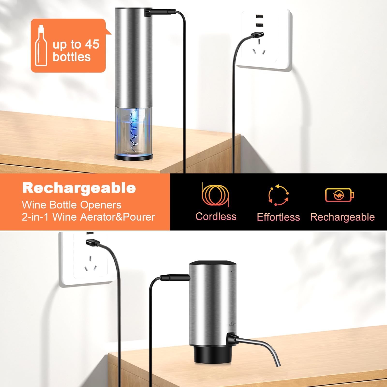 Bsteciar vacuum wine stopper keeps flavors fresh after opening.