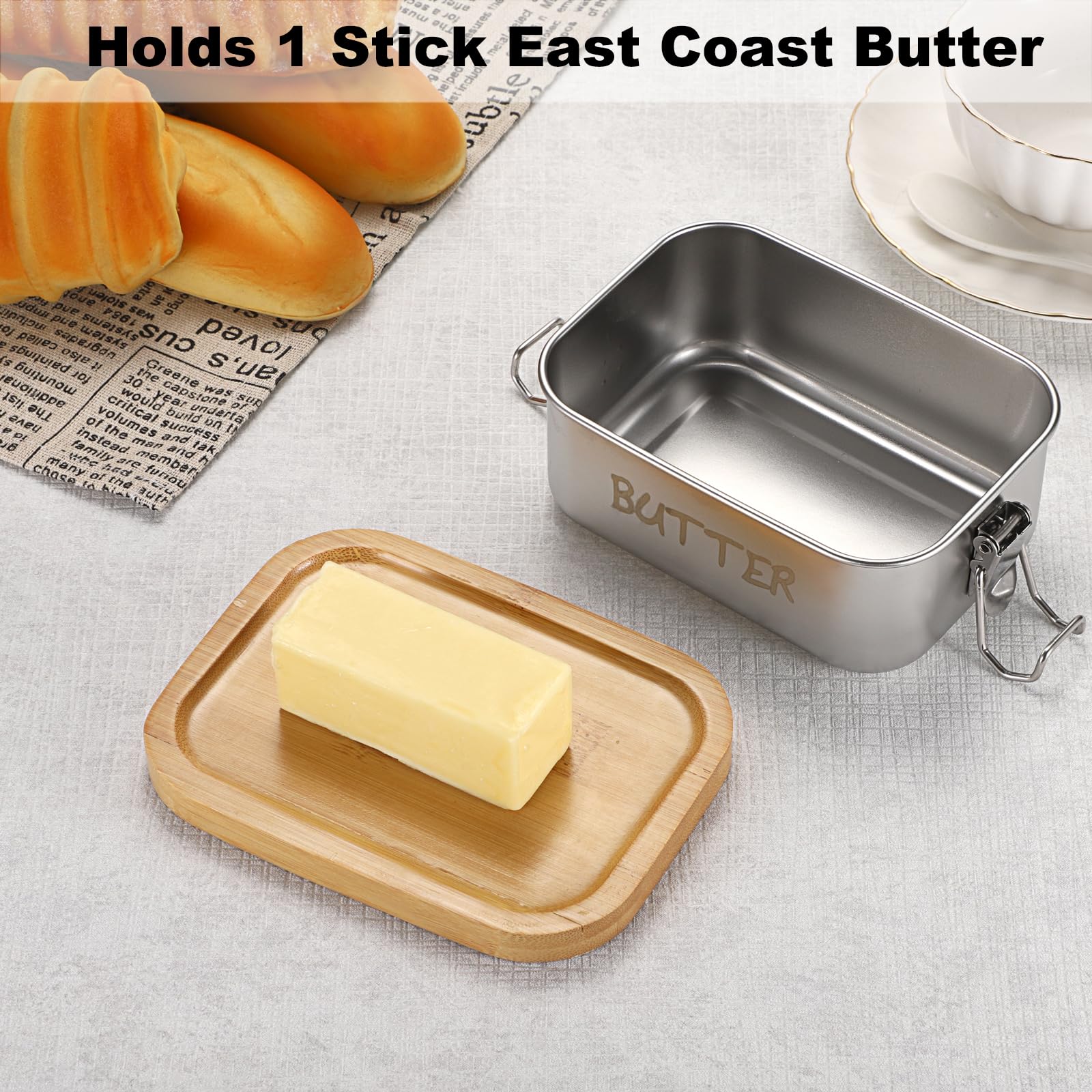 BSTKEY butter dish doubles as a cutting board for slicing.
