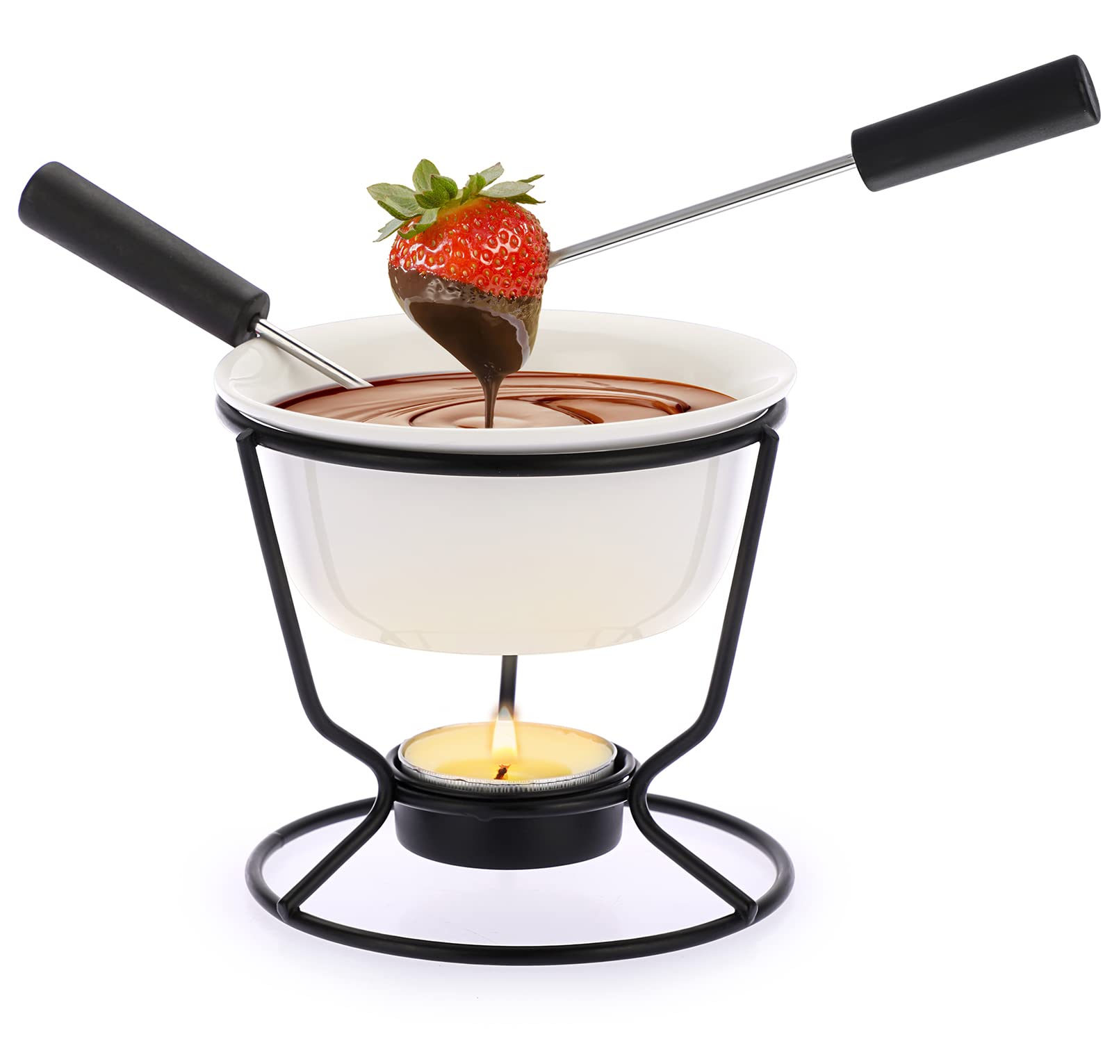 BSTKEY ceramic butter warmer heats evenly for smooth dips.