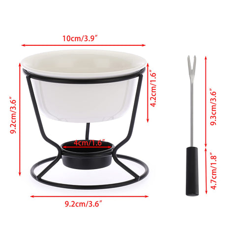BSTKEY fondue pot base metal provides sturdy, stable support.