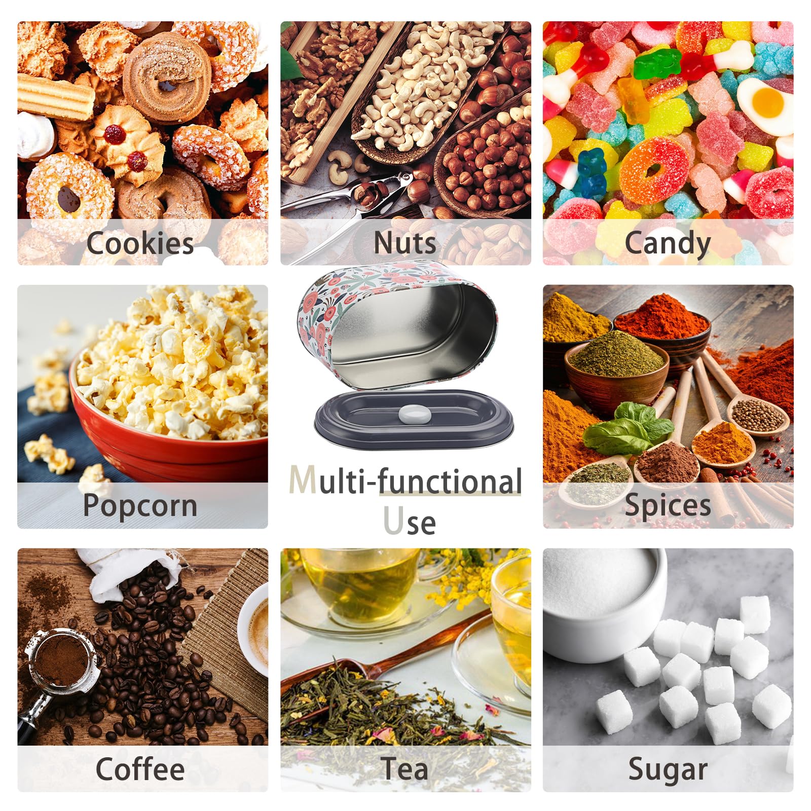 BSTKEY multi-functional storage for cookies, macarons, nuts, or tea.