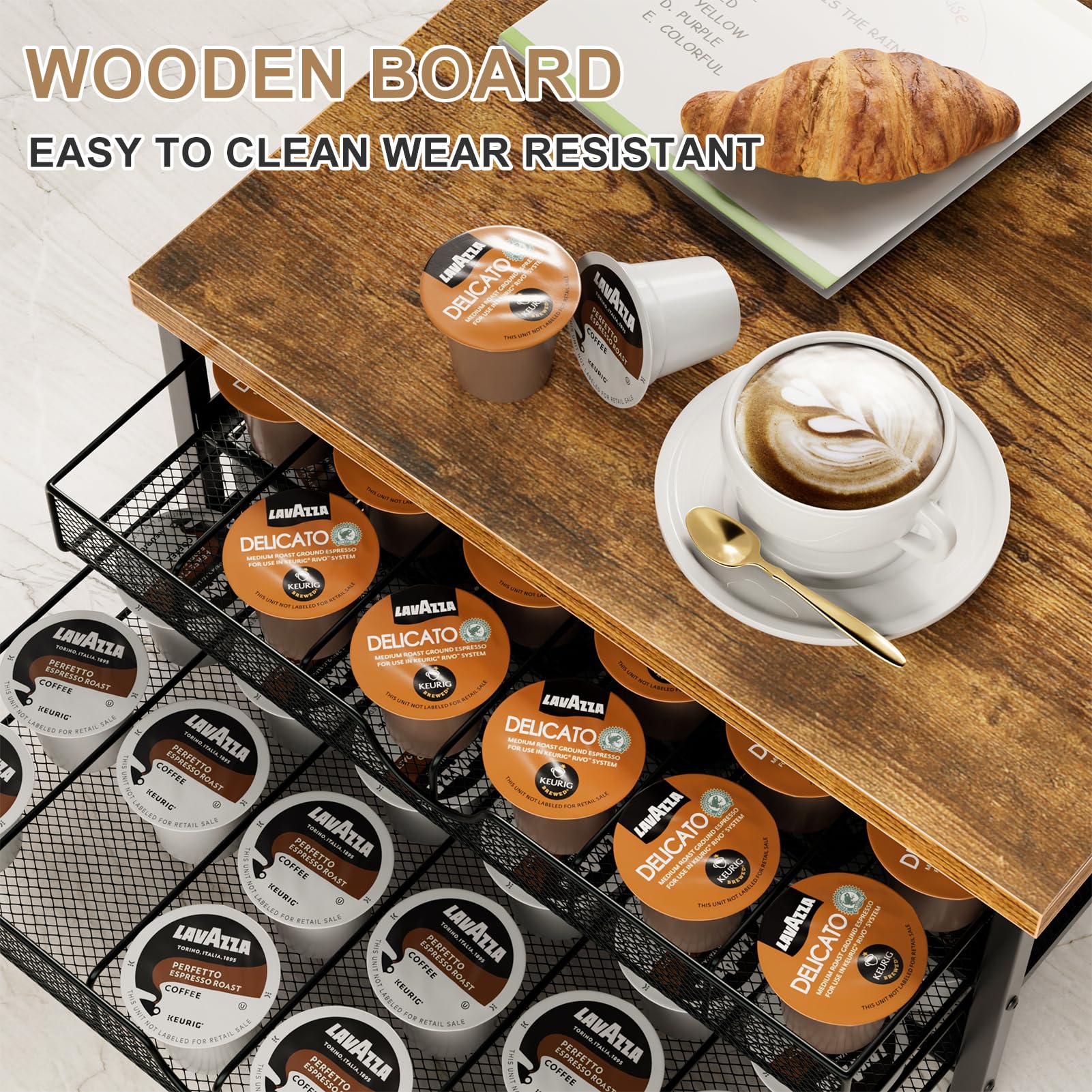 BSTSLL stackable coffee pod rack illustrates expandable storage for larger collections.