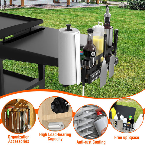 BSTTEK Griddle Caddy installation on Blackstone is quick and tool-free.