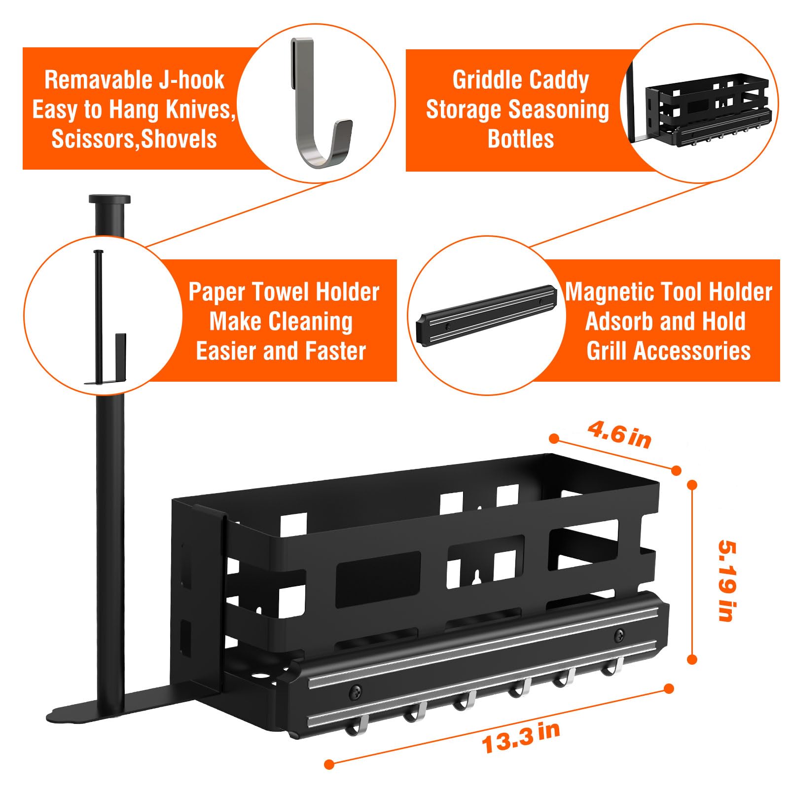BSTTEK Griddle Caddy paper towel holder keeps towels handy.