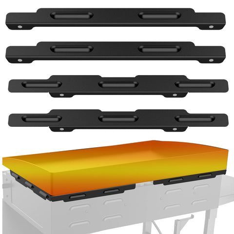 BSTTEK magnetic wind guards on a 36inch long-side panel stabilize heat during outdoor grilling