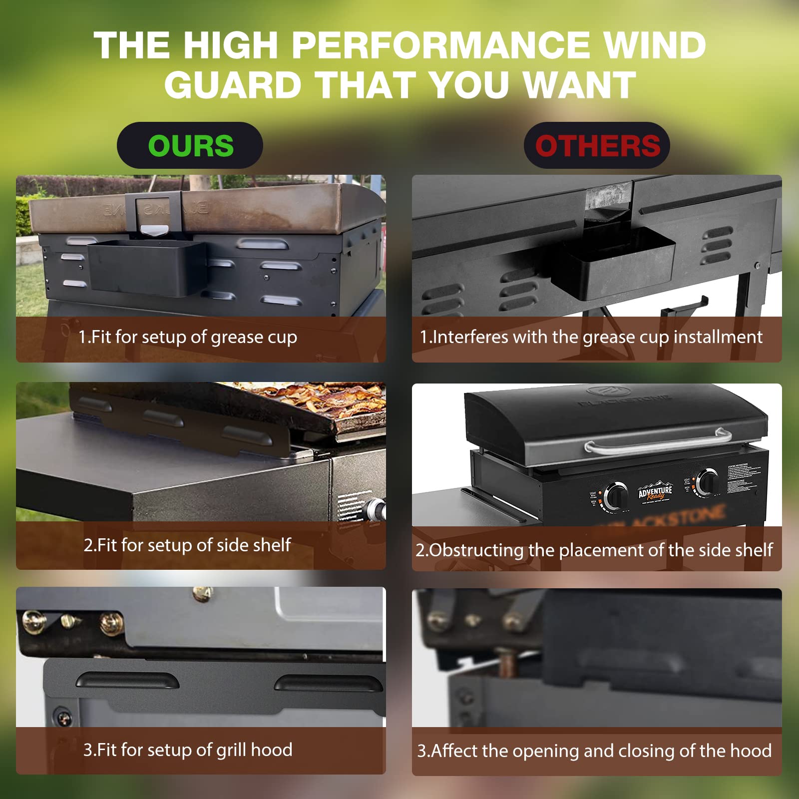 BSTTEK stainless steel wind guards resist rust and heat for durable outdoor use