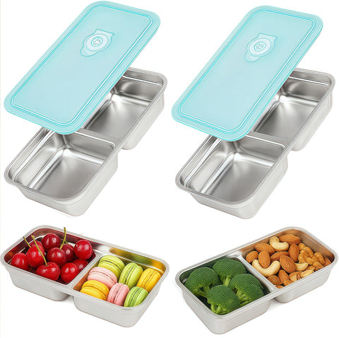 BSTUR Snackle Box with two compartments for organized lunch servings.