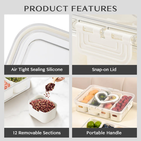 BSTUR Snackle Box crystal-clear lid for quick content check.