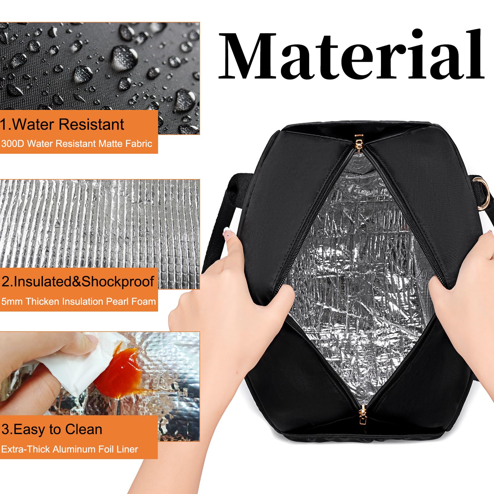 BTOOP lunch bag water-resistant exterior shields contents in light rain