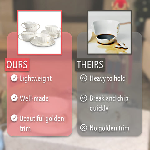 BTaT white set elevates table presentation during daily use and entertaining.