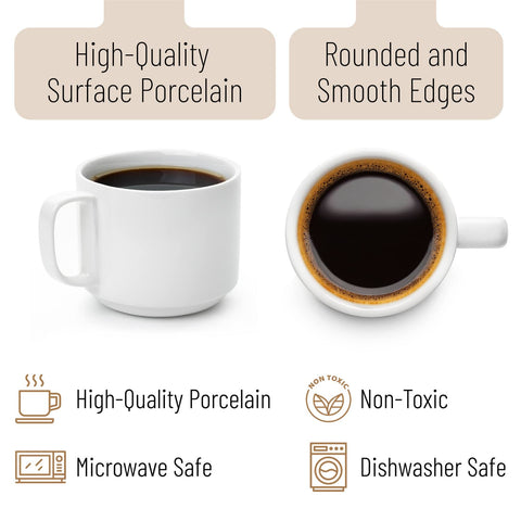 BTaT porcelain stackable mug dishwasher-safe convenience for simple cleaning.