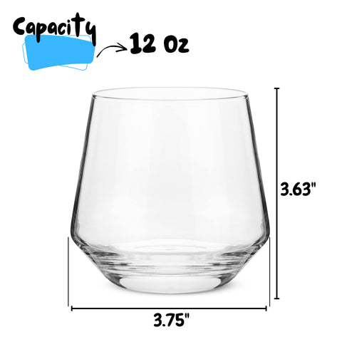 BTaT stemless wine glass set on dining table for a modern stable look