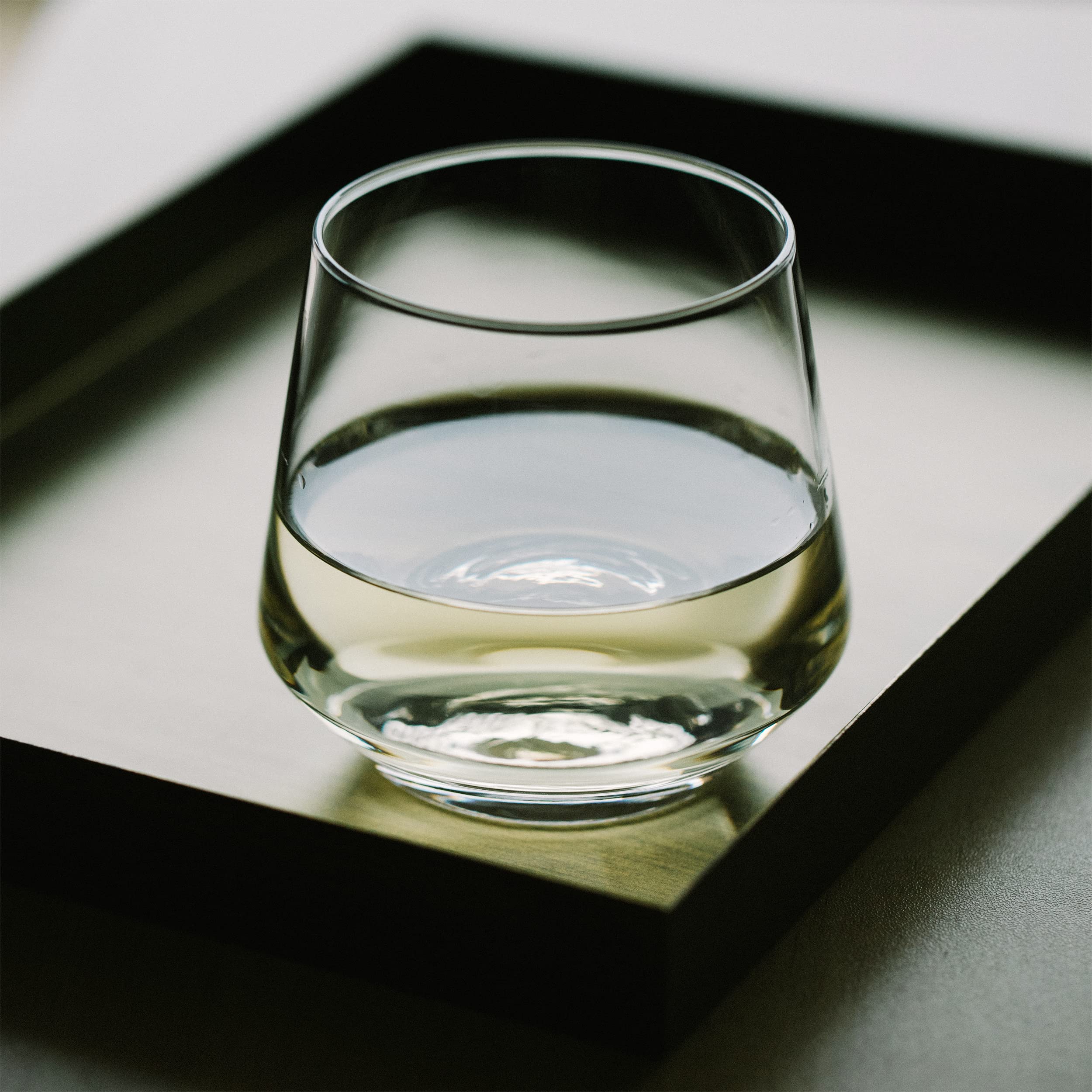 BTaT stemless wine glasses with 12 oz capacity for whites or reds