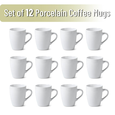 BTaT white mugs 12oz set ideal for tea or hot chocolate at home
