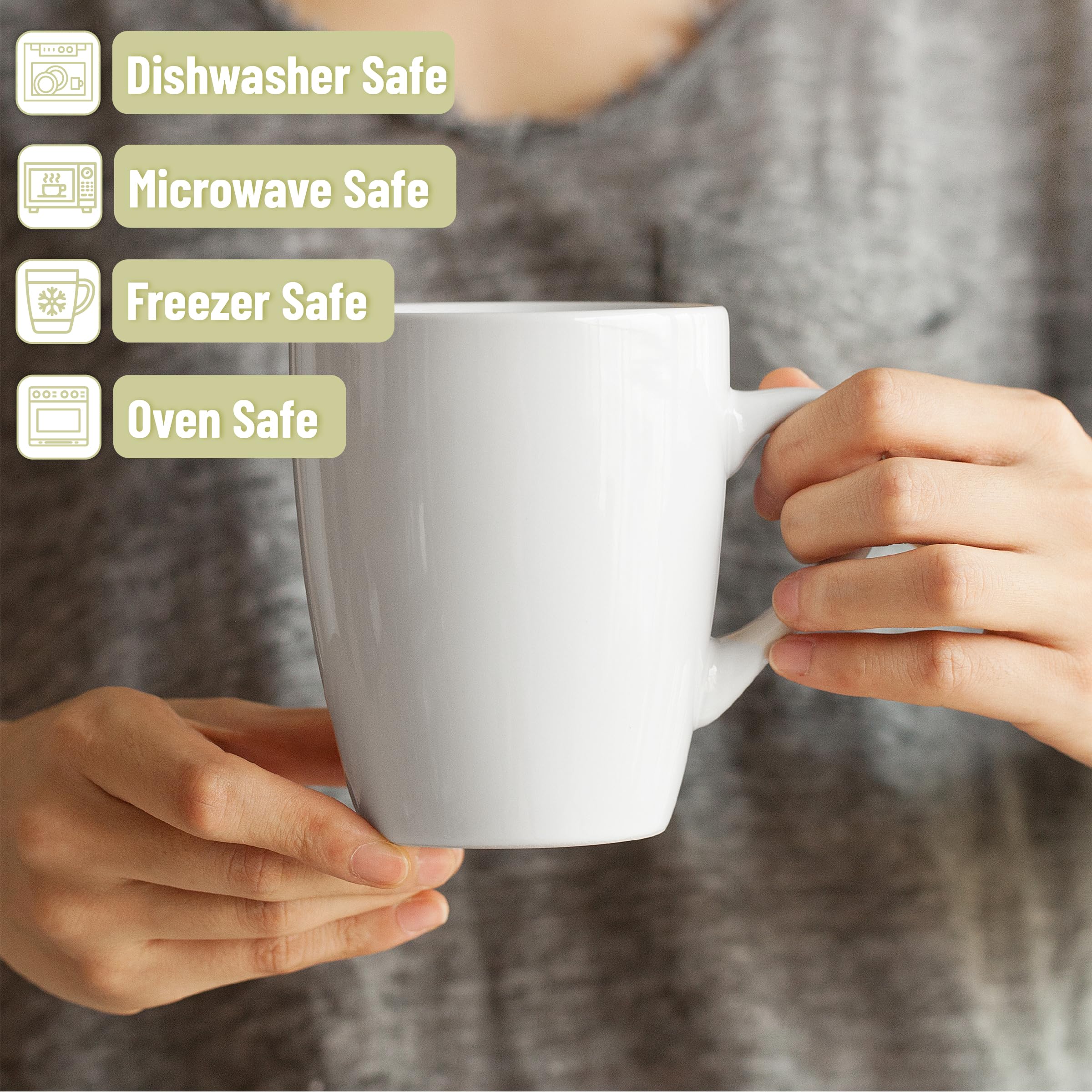BTaT white mugs set microwave and dishwasher safe for easy hosting