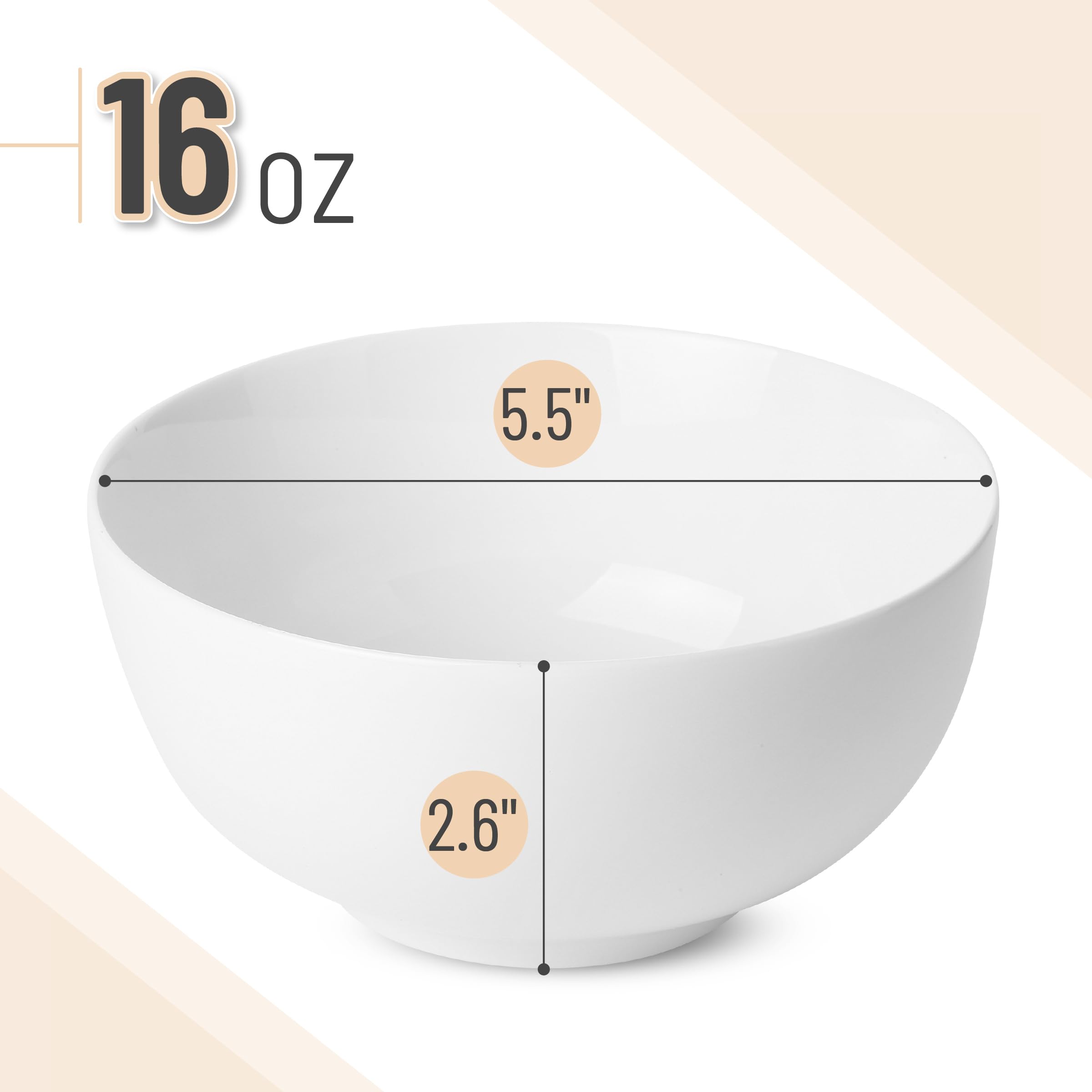 BTaT White Soup Bowls close-up, showcasing porcelain quality
