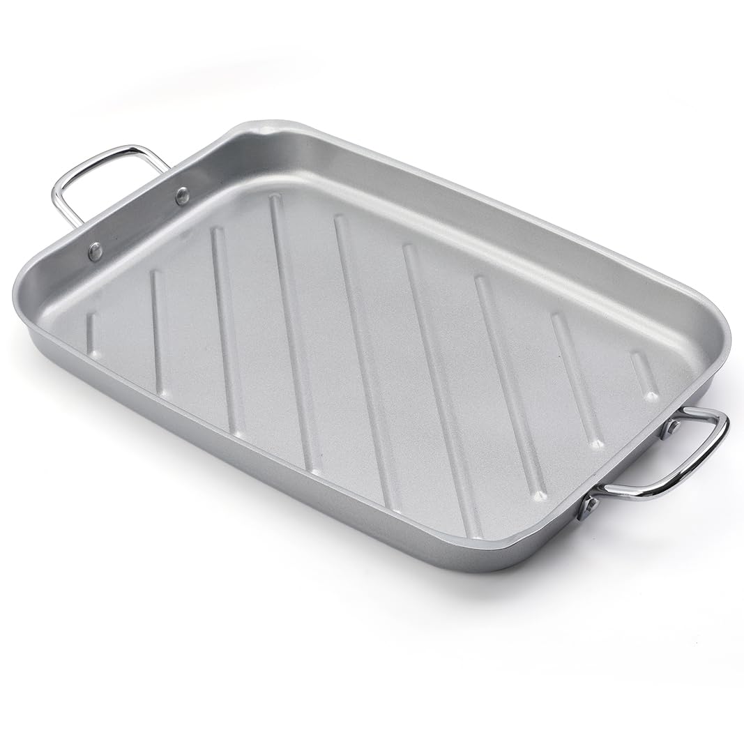 BTCDR grill pan outdoor 11x15 for spacious grilling on outdoor grills.