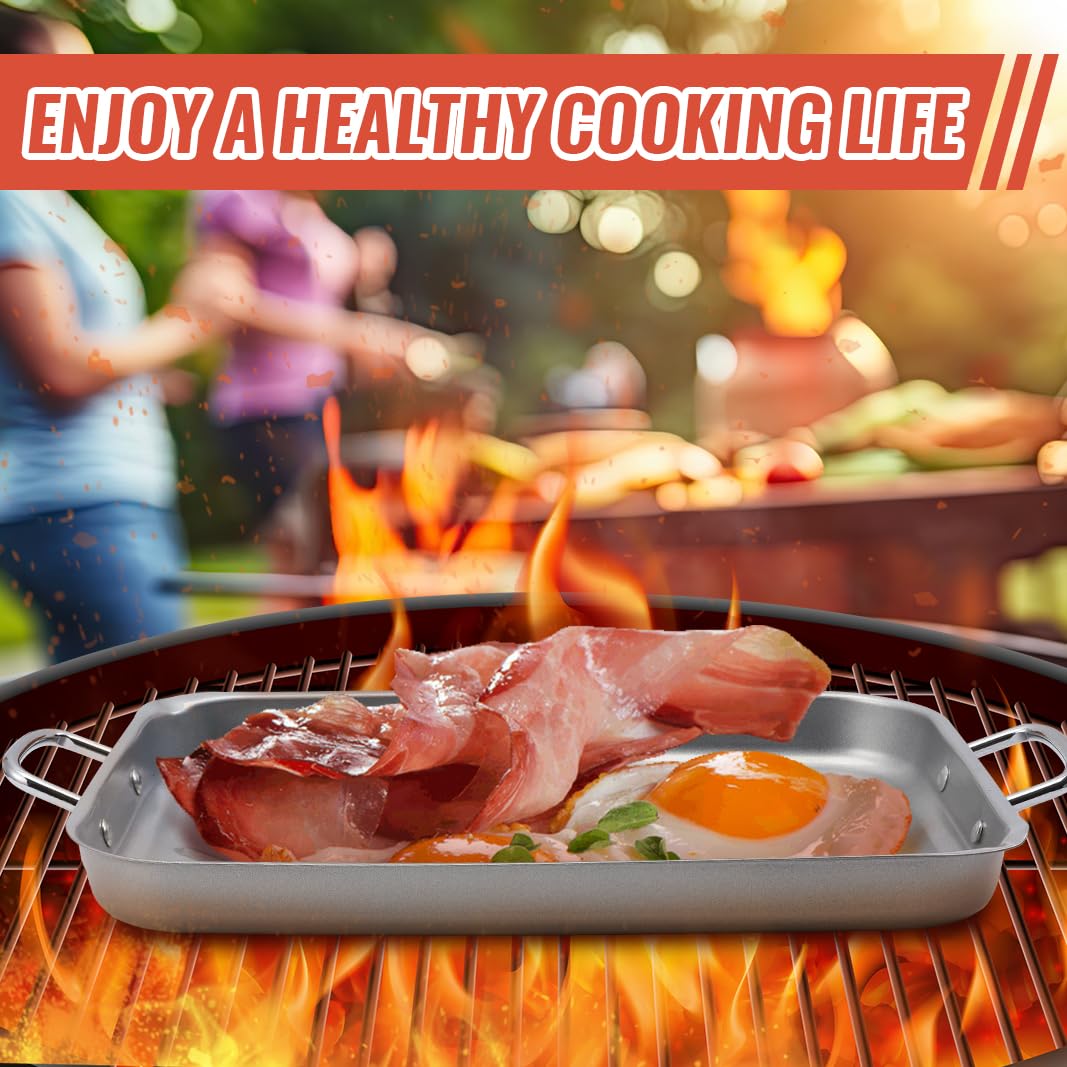 BTCDR pan versatile for shrimp, vegetables, or meat.