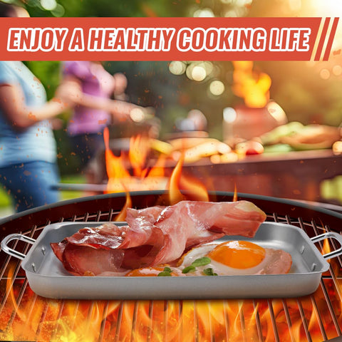 BTCDR pan versatile for shrimp, vegetables, or meat.