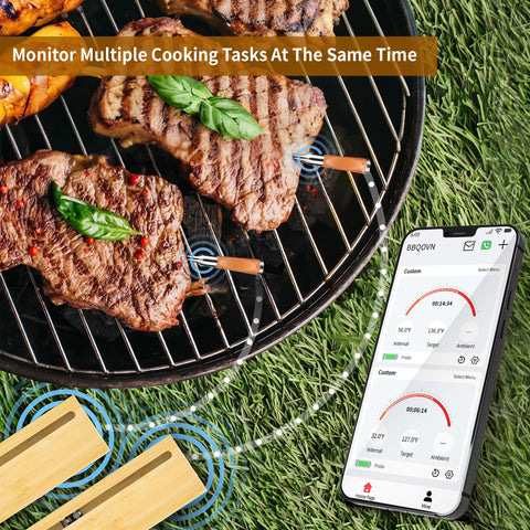 Btclink thermometer offers up to 777ft range for carefree monitoring.