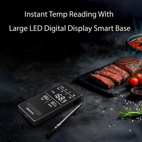 Btclink ambient temperature sensor provides precise grill heat context during cooking.