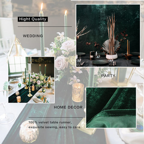 BTF Home velvet table runner in wedding decor setting for elegant reception.
