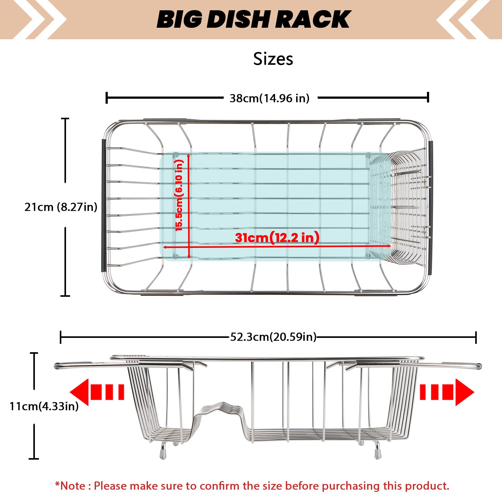 BTLATHA removable silverware rack for organized utensil drying.