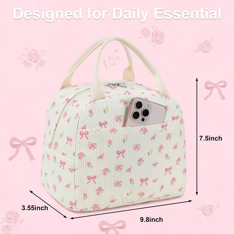 BTOOP lunch bag dimensions illustrate generous capacity for meals