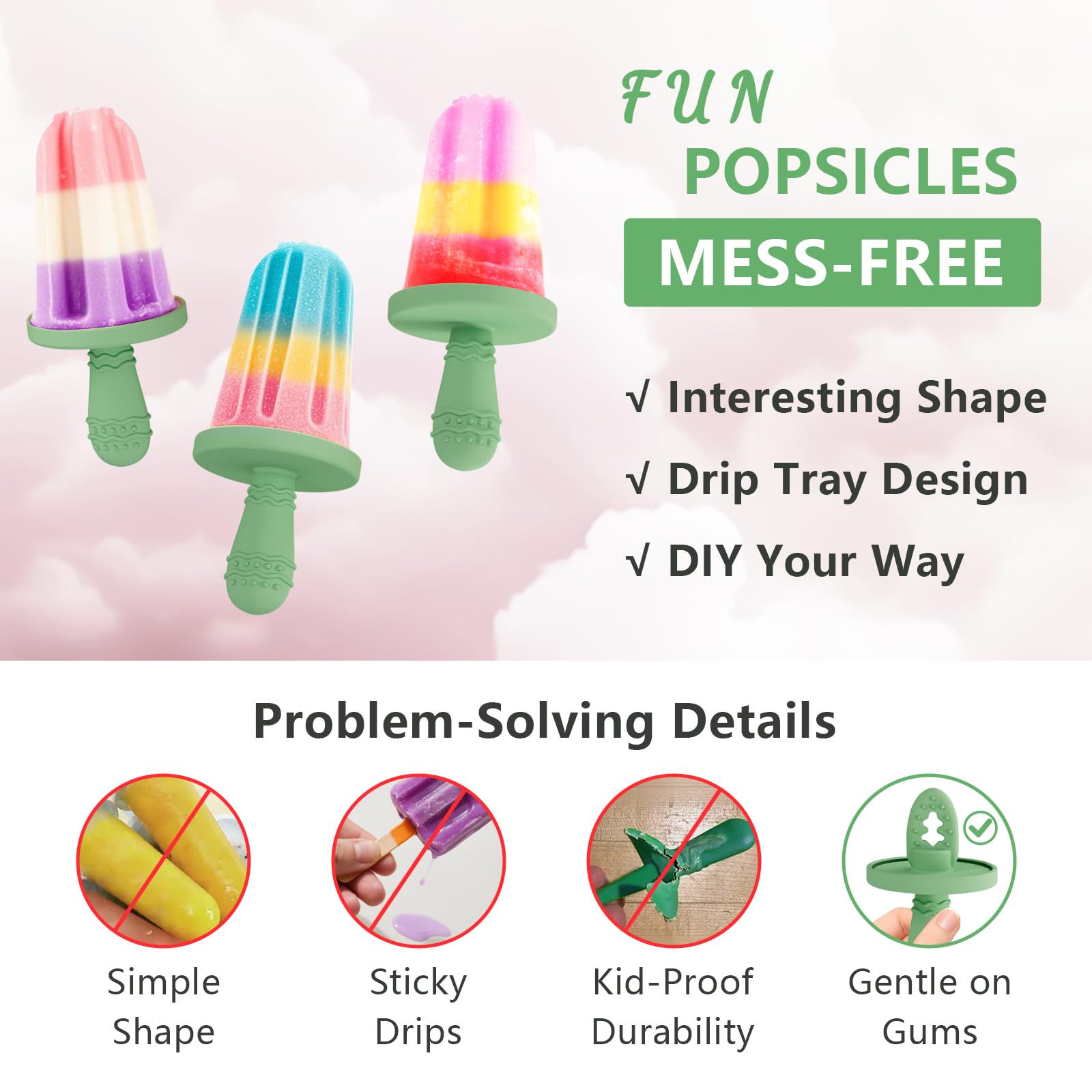 BTRFE leak-proof lid and drip guards prevent sticky messes during snack time.
