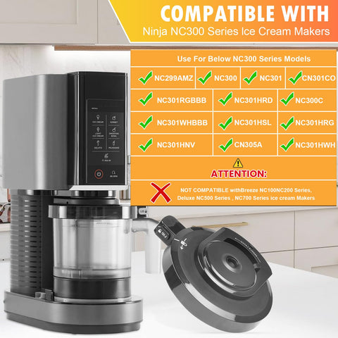 BTRSOLUS outer bowl lid for Ninja CREAMi NC301 enables quick, precise snap-fit installation.