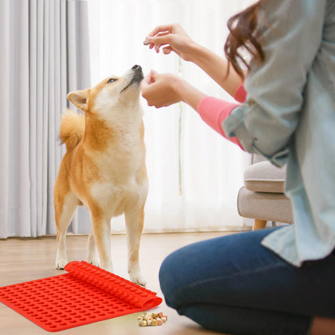 BTYMS dog training treats shaped with heart mold.