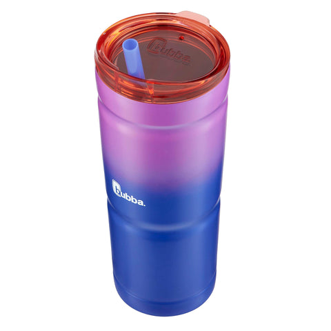 Bubba Envy S Ombre tumbler lid and straw highlighting easy cleaning for daily use.