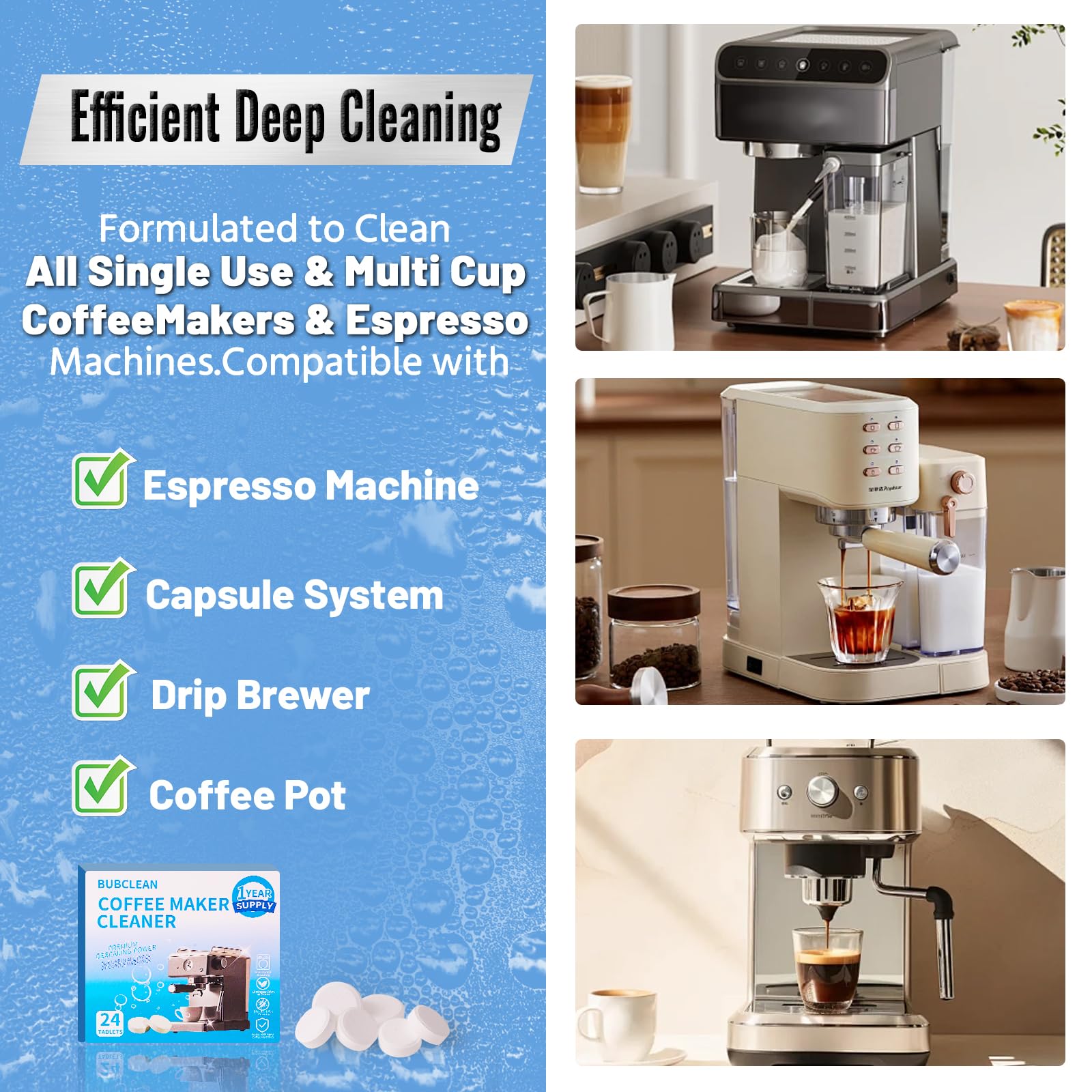 BUBCLEAN bulk 24-tablet pack for long-term maintenance.