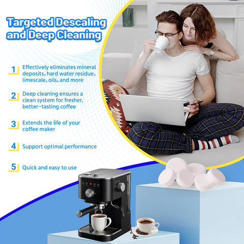 BUBCLEAN descaler cycle for coffee makers ensures smooth operation.