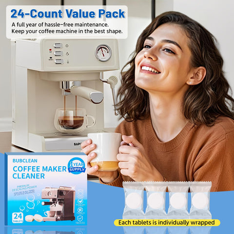 BUBCLEAN helps keep coffee tasting fresh after cleaning cycle.