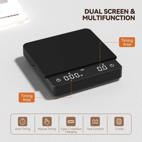 Bucanim LCD display coffee scale helps quick reading during brew