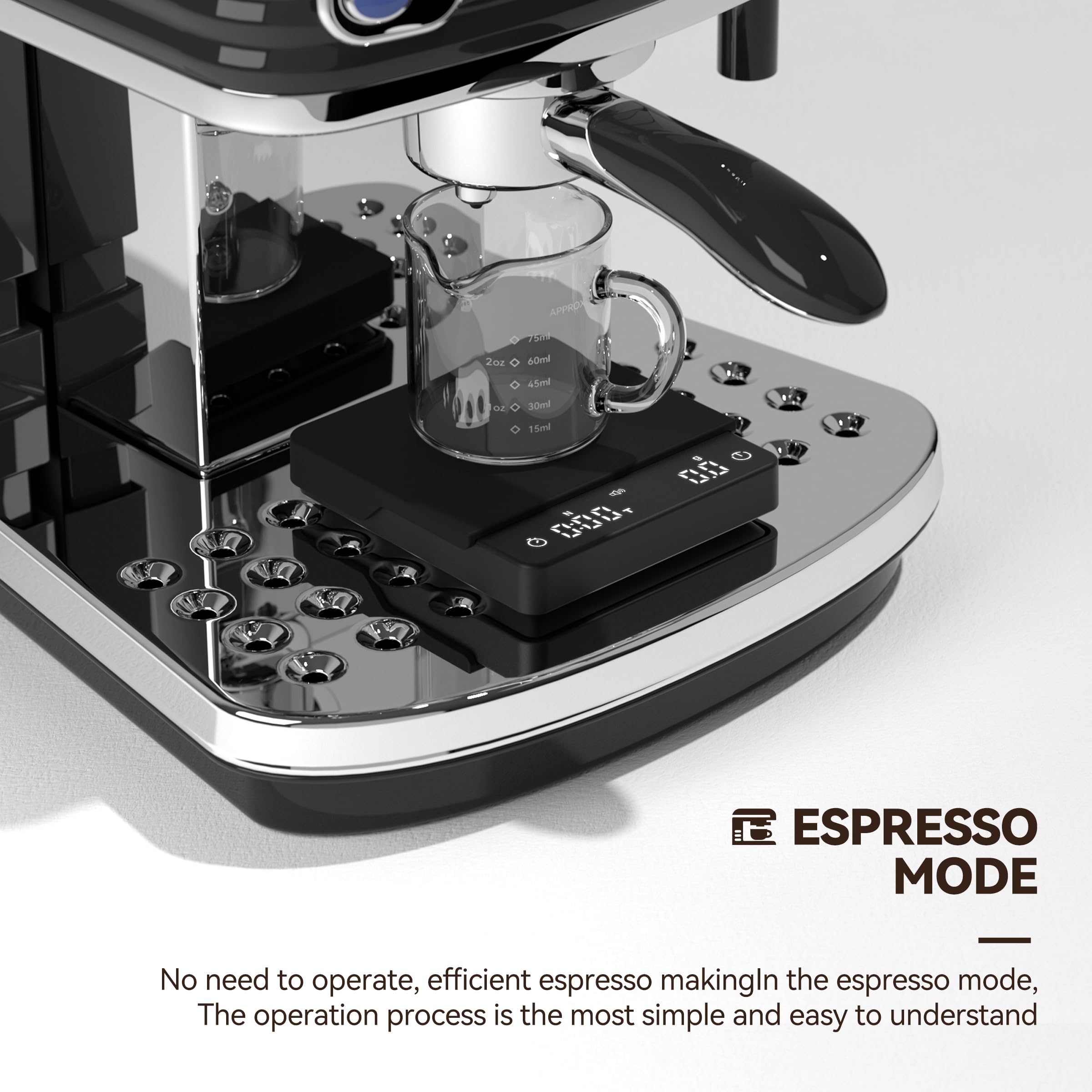 Bucanim mini espresso scale with 2kg capacity weighs beans accurately for consistent brews