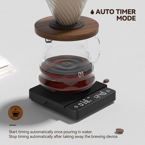Bucanim USB-C rechargeable scale with LCD display for accurate timing and weight readings