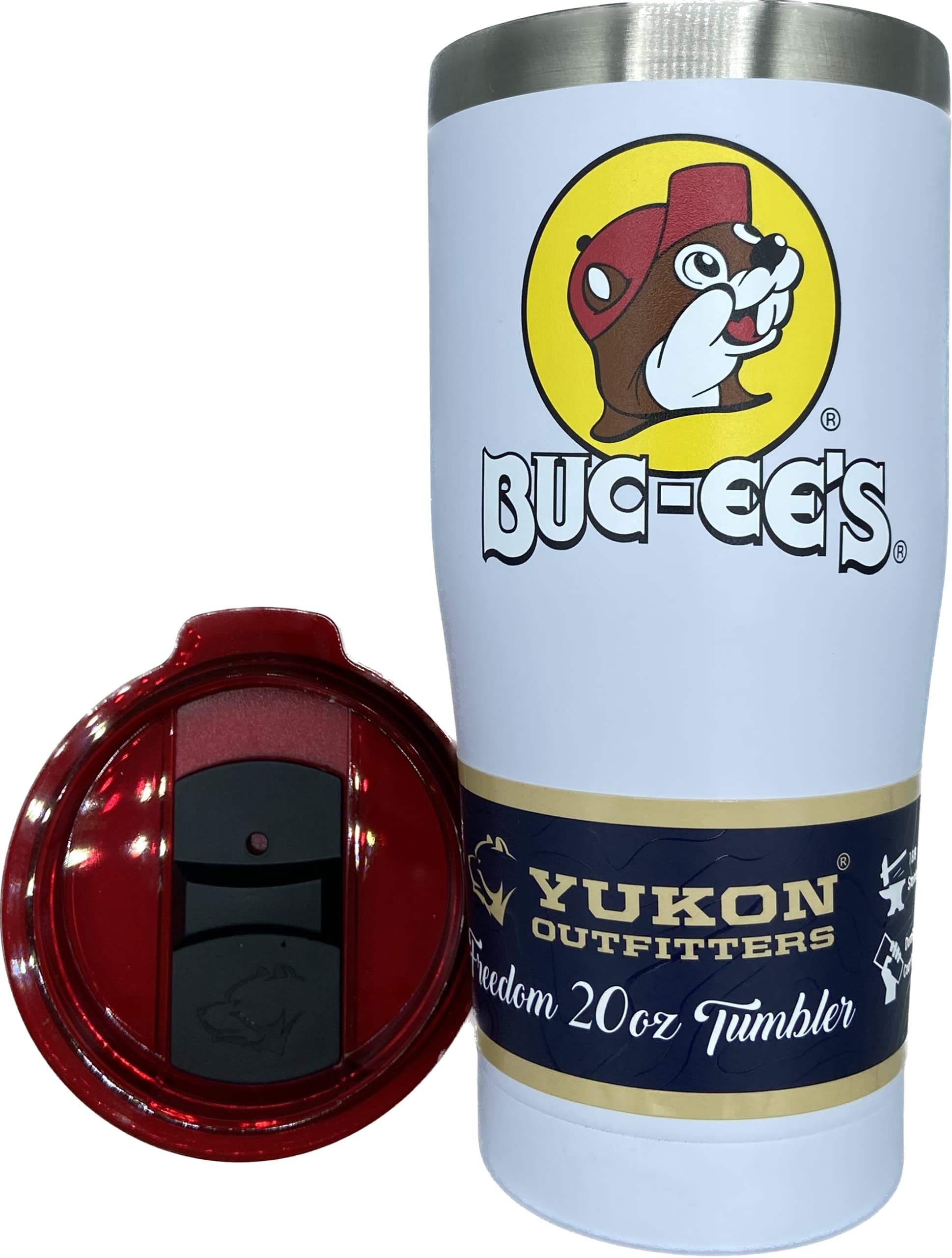 Buc-ee's tinted slide lid close-up for easy access and control.