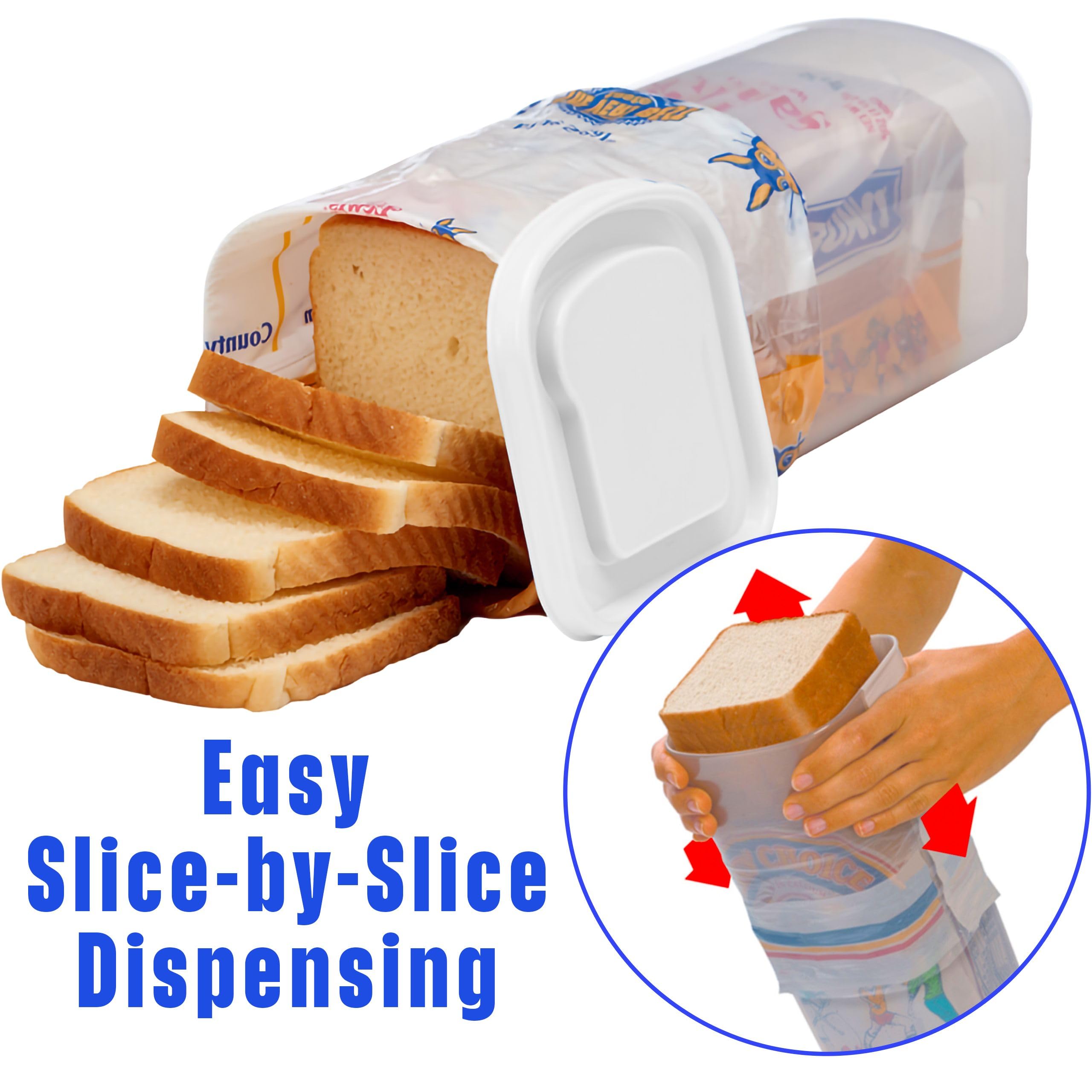 Buddeez Bread Buddy BPA-free plastic protects bread while remaining lightweight