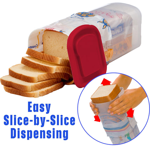 Buddeez Bread Buddy stores upright to save counter space.