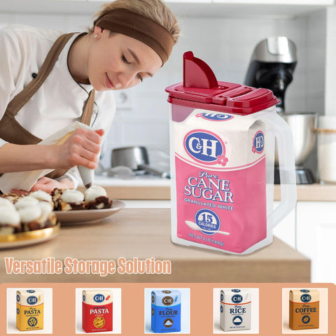 Buddeez flour and sugar storage 4qt for organized pantry and easy access