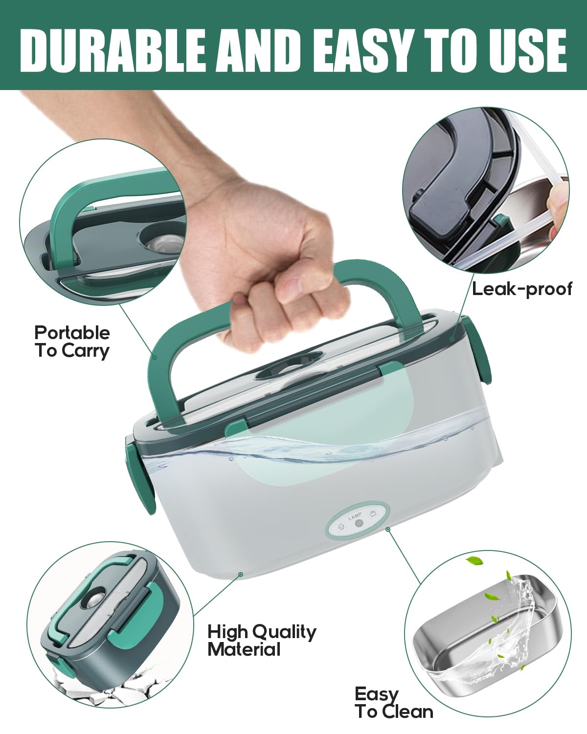 Buddew electric lunch box ideal for home office car and travel scenarios
