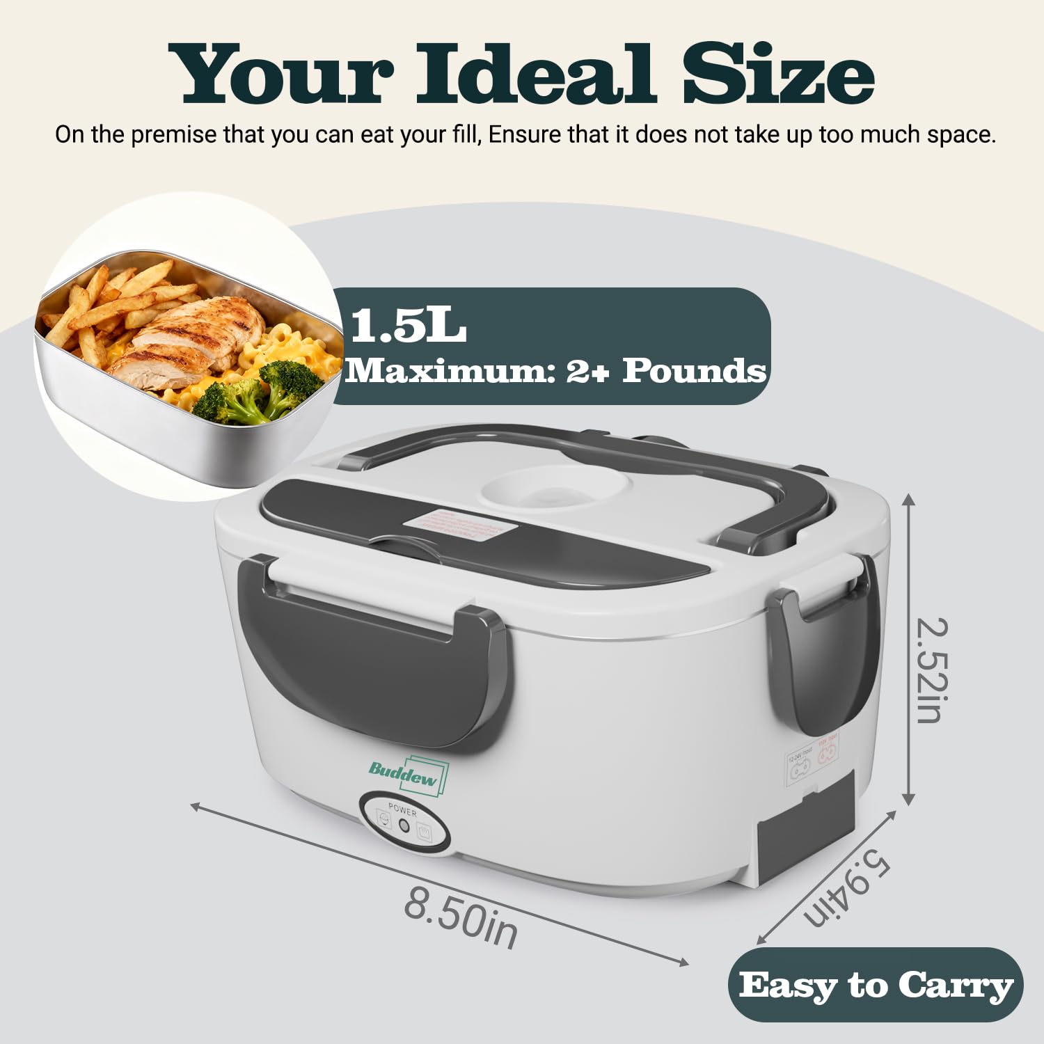 Buddew heating plate upgrade ensures longer life and reliable heat.