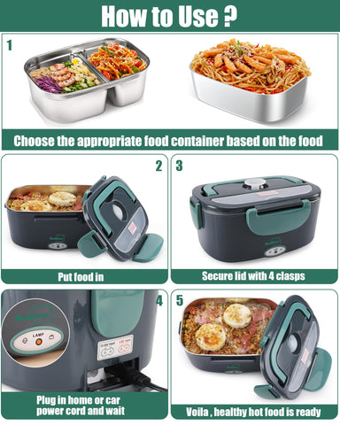 Buddew lunch box spoon fork and fruit box included for a complete meal